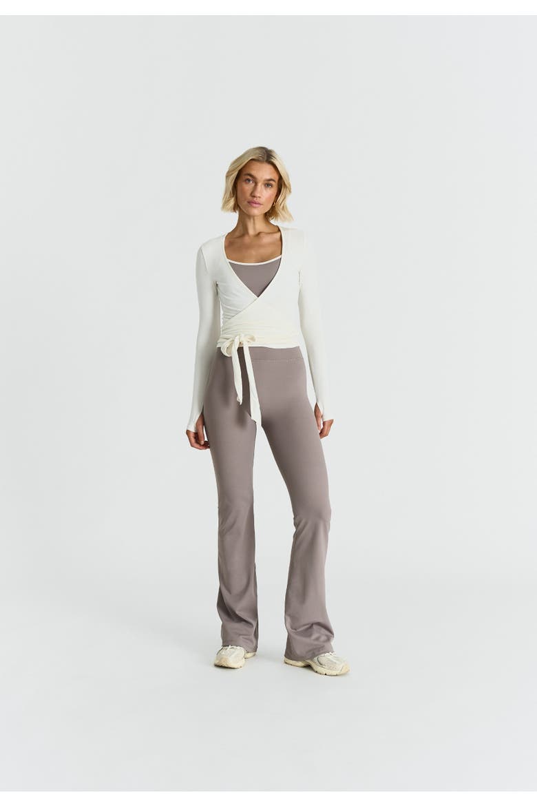 Softsculpt Flared Leggings, Alternate, color, Clay