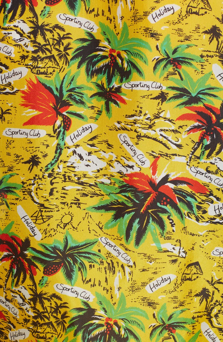 Roseanna Cuba Palm Print Silk Shirt, Alternate, color,