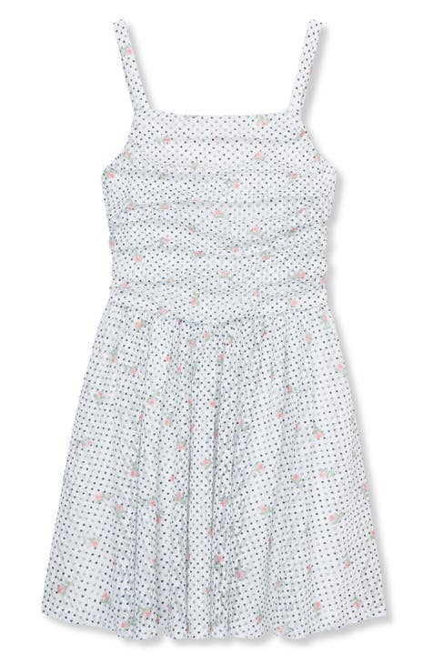 Kids' Polka Dot Fit & Flare Dress (Big Kid)