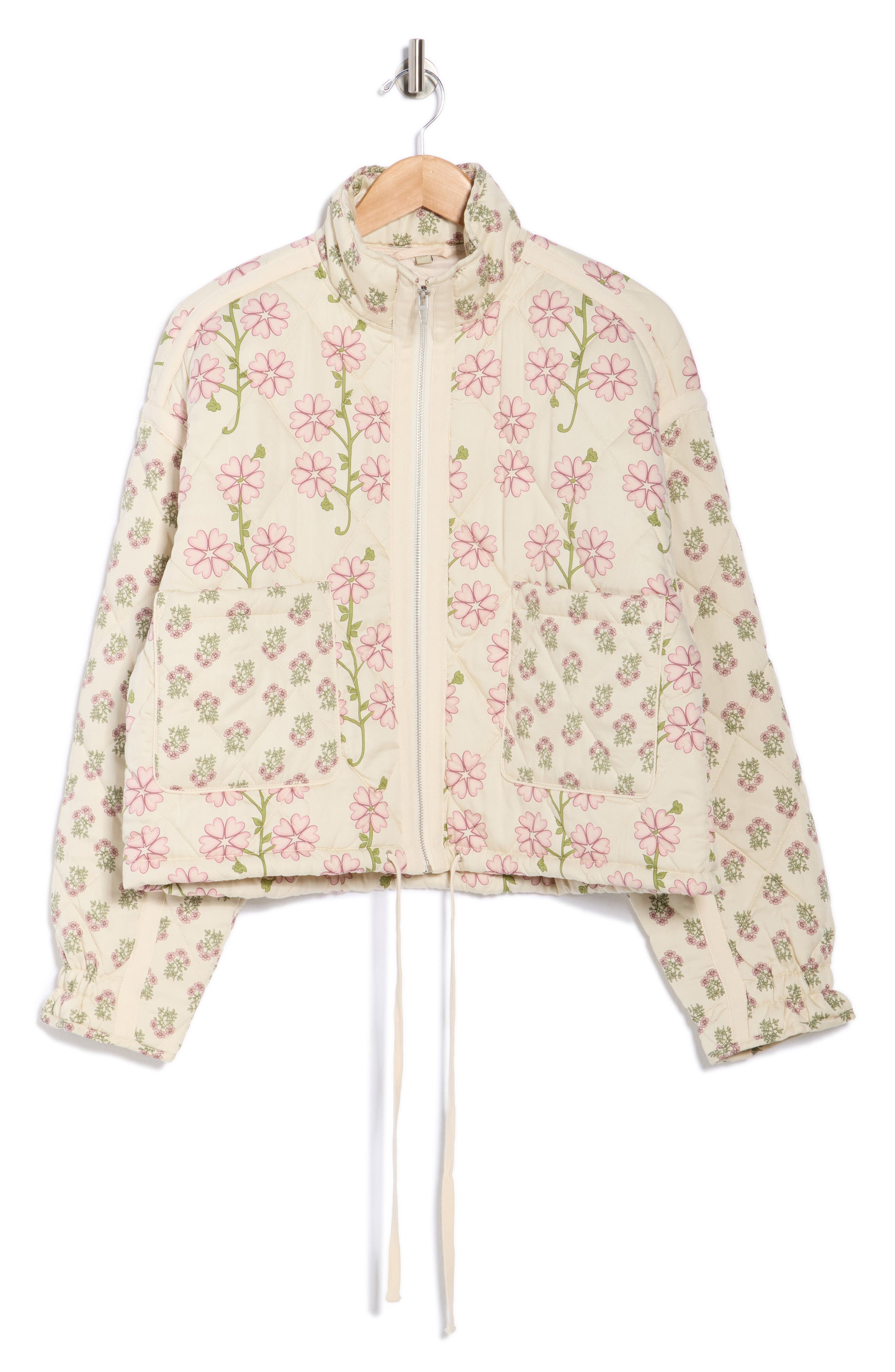 BLANKNYC Bloom Bash Quilted Bomber Jacket