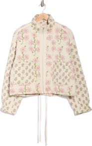 BLANKNYC Bloom Bash Quilted Bomber Jacket
