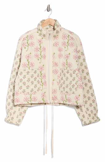 BLANKNYC Bloom Bash Quilted Bomber Jacket