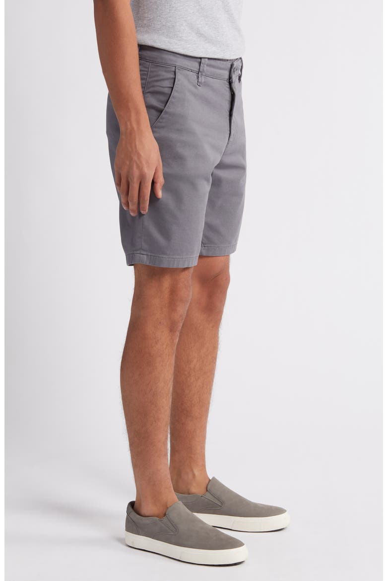 Arizona Flat Front Stretch Cotton Blend Shorts, Alternate, color, STORMY COOLMAX