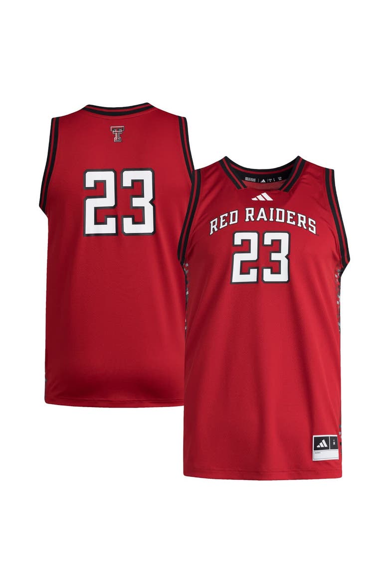 Men's adidas #23 Red Texas Tech Red Raiders Replica Swingman Jersey, Main, color, Red