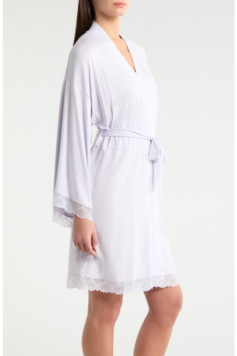 Moonlight Eco Lace Trim Robe, Alternate, color, PURPLE PUFF