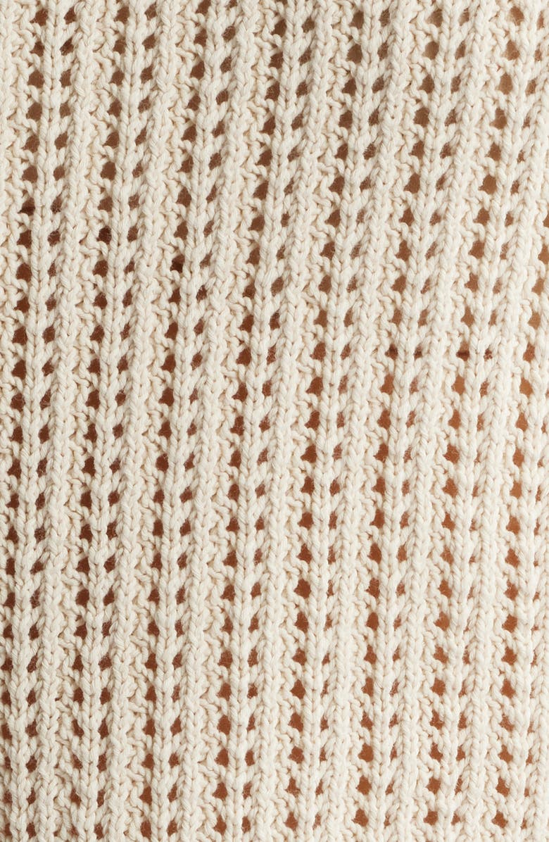 Madewell Open Stitch Sweater Tank, Alternate, color, Sand And Black Combo