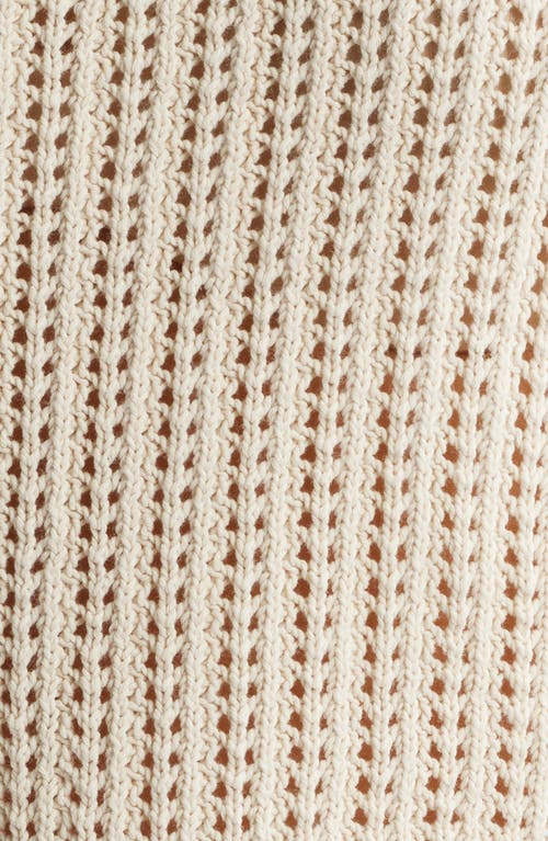 Shop Madewell Open Stitch Sweater Tank In Sand And Black Combo