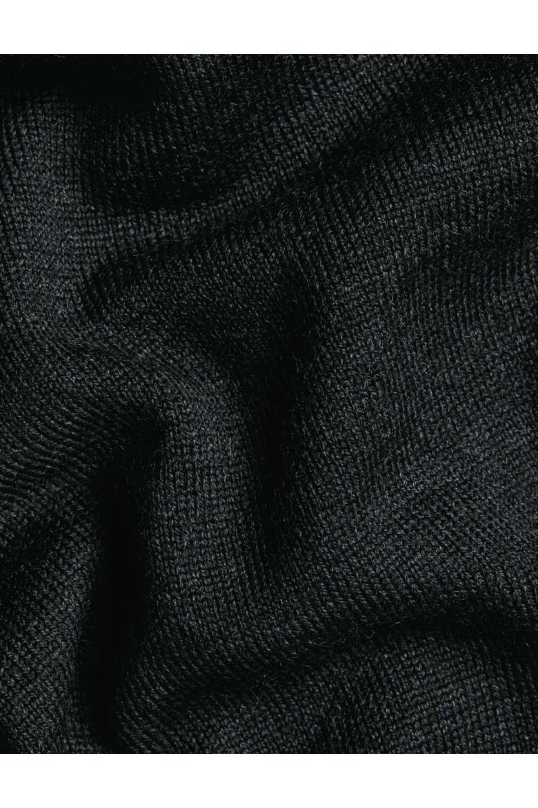Merino Polo Long Sleeve Sweater, Alternate, color, Dark Charcoal