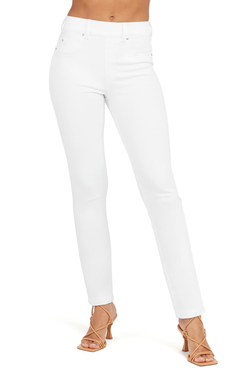 SPANX<sup>®</sup> Pull-On Straight Leg Jeans, Main, color,