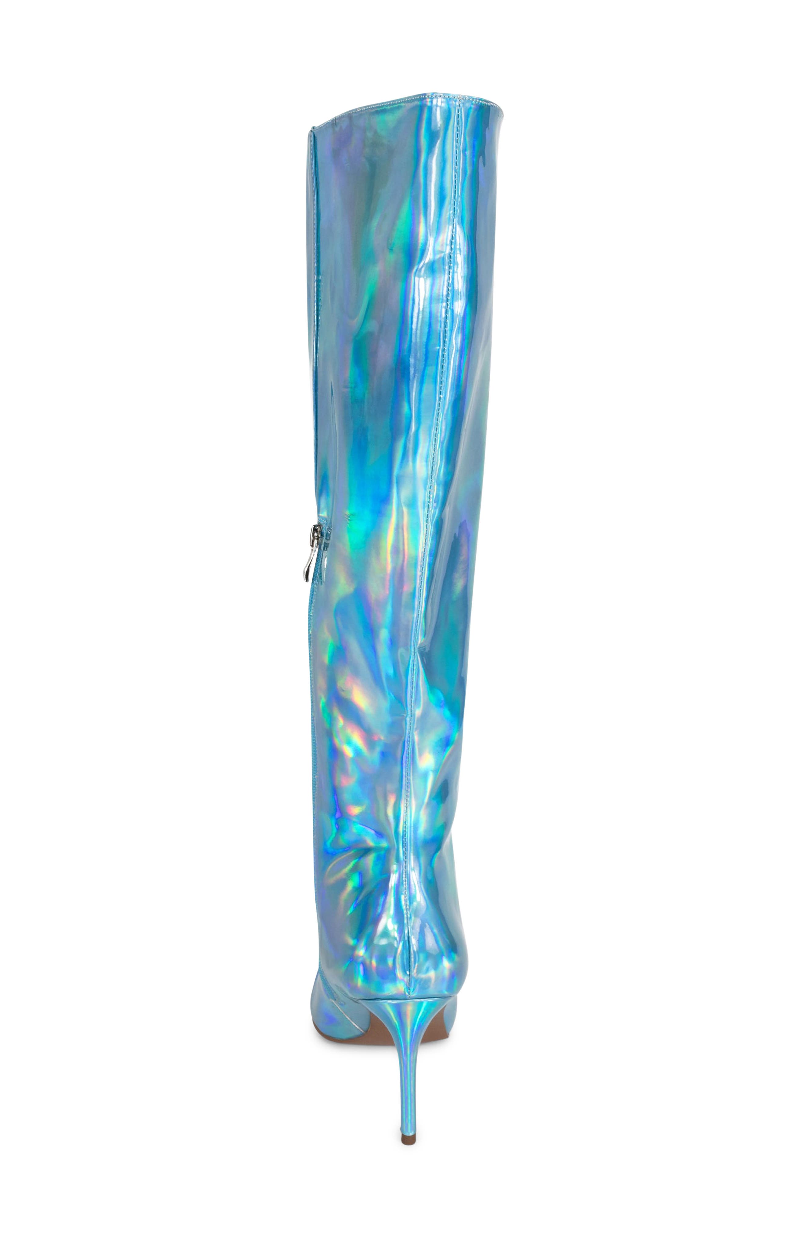 Kay Faux Leather Knee High Boot, Alternate, color, BLUE