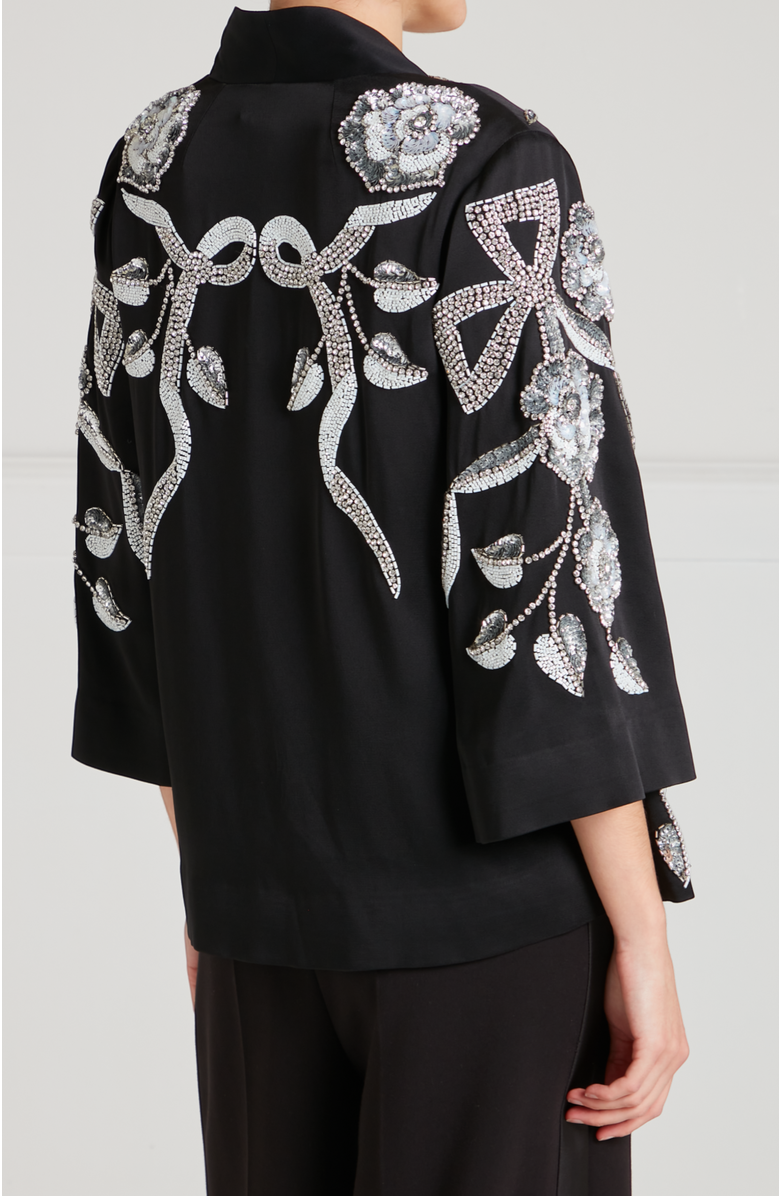 Temperley London Lana Jacket, Alternate, color, Black