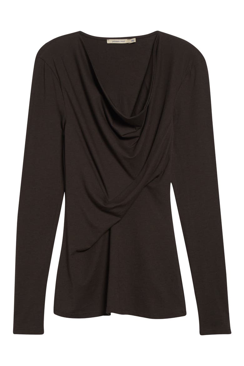 Junco Cowl Neck Top, Alternate, color, BROWN