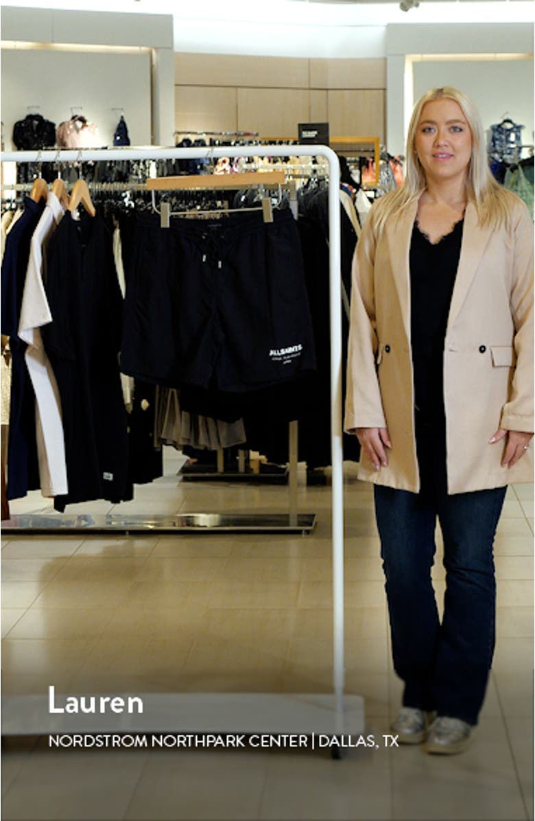 Underground Logo Print Swim Trunks, sales video thumbnail