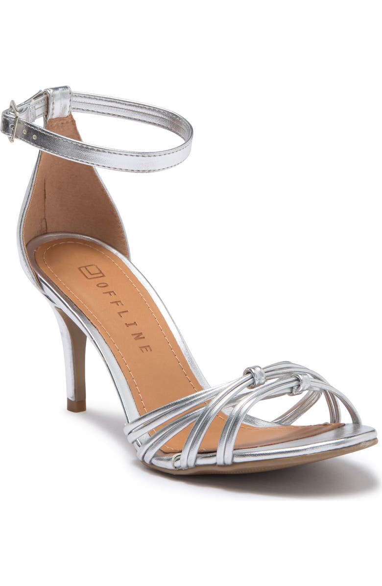 OFFLINE Metallic Heeled Sandal, Main, color,