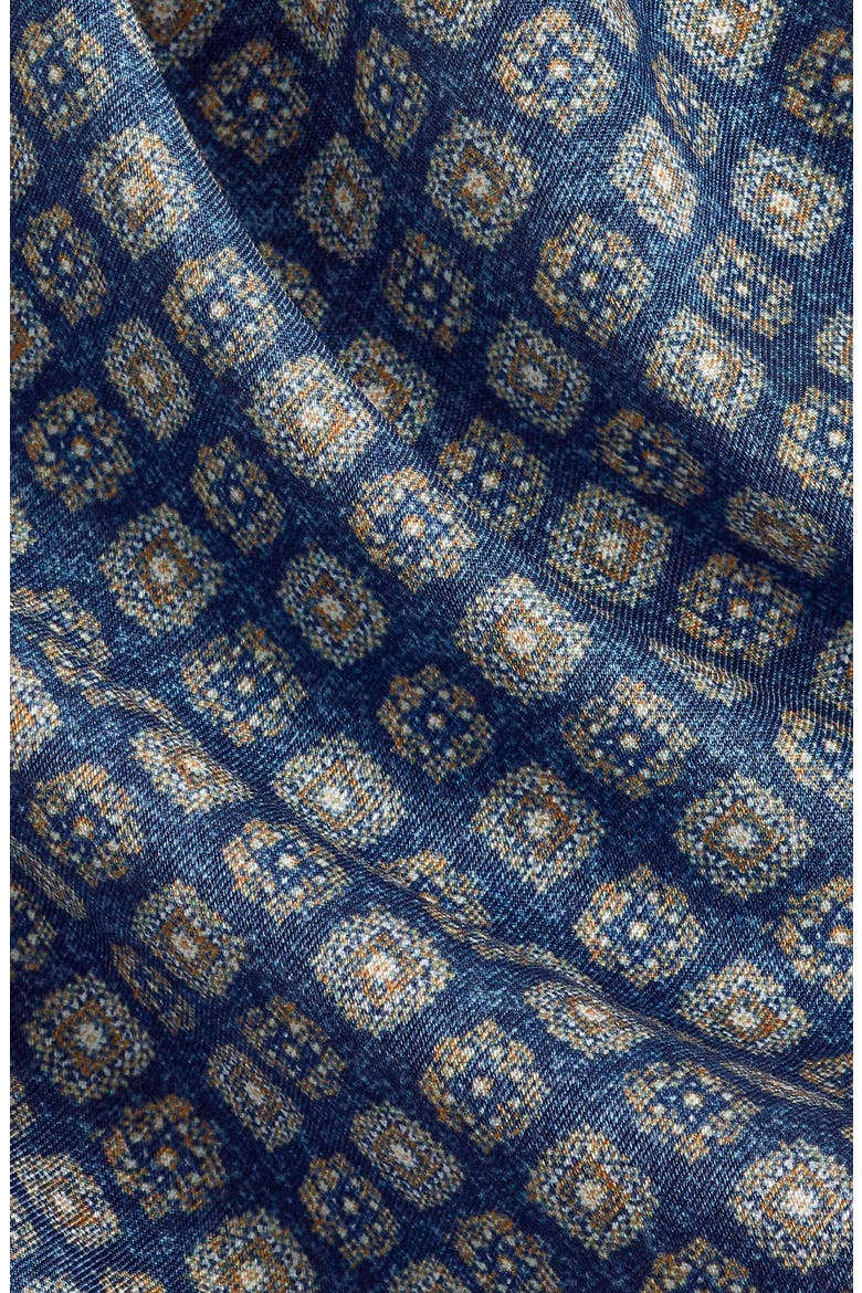 Geometric Sport Shirt, Alternate, color, NAVY/ BROWN