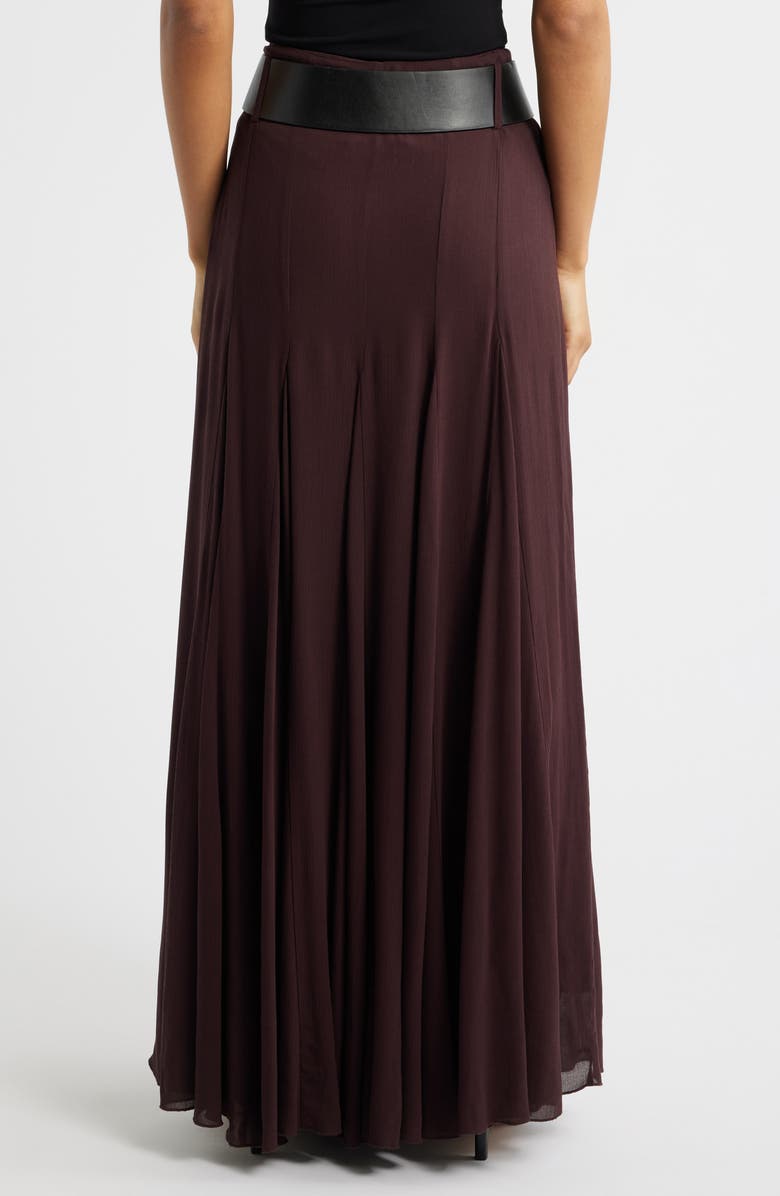 MANGO Belted Skirt, Alternate, color, Maroon