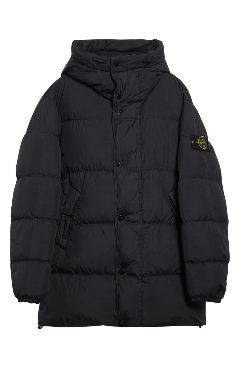 Stone Island Short Down Puffer Parka, Alternate, color, V0029 Black