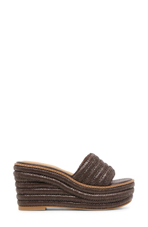 Dolce Vita Throne Platform Wedge Sandal In Brown