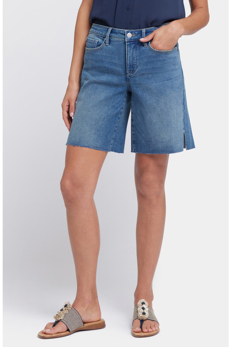Naomi Relaxed Raw Hem Denim Shorts, Main, color, COSTA BRAVA