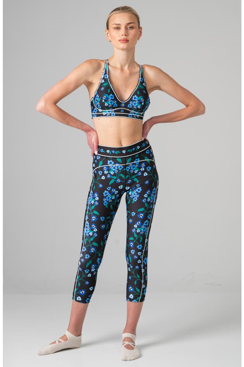 Garden Nocturne High-Waisted 7/8 Leggings, Alternate, color, Black