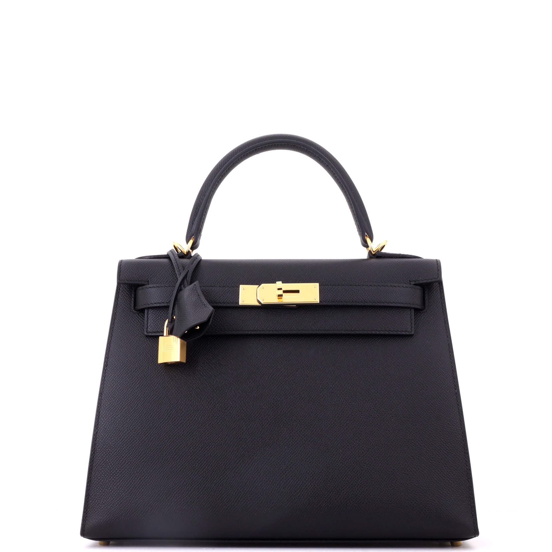 Kelly Handbag Black Epsom with Gold Hardware 28, Main, color, Noir