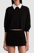 ALICE + OLIVIA Rhett Wool Sweater with Detachable Collar