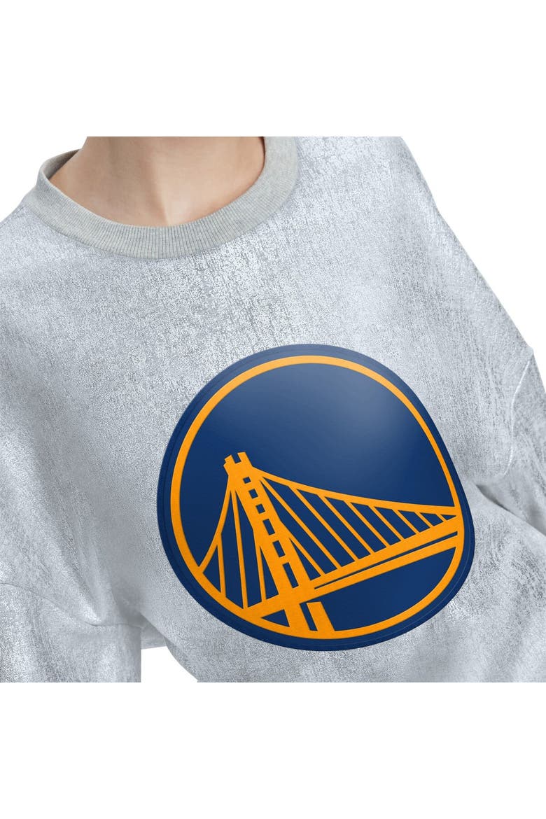 Women's Tommy Jeans Silver Golden State Warriors Tracy Pullover Sweatshirt, Alternate, color, Silver