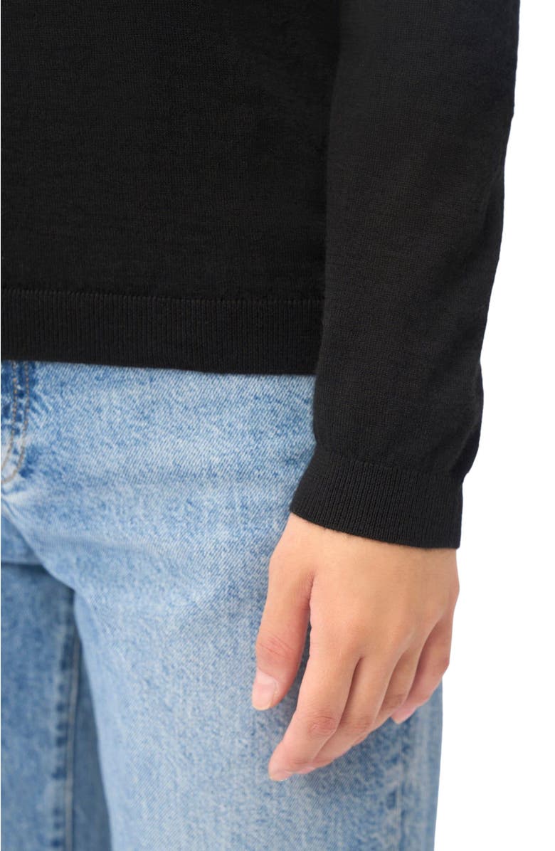 GOBI Mongolian Cashmere Cashmere Silk Turtleneck Sweater, Alternate, color, Black