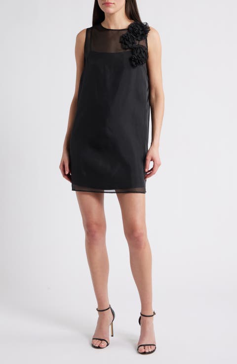 Kenia Rosette Cocktail Shift Minidress