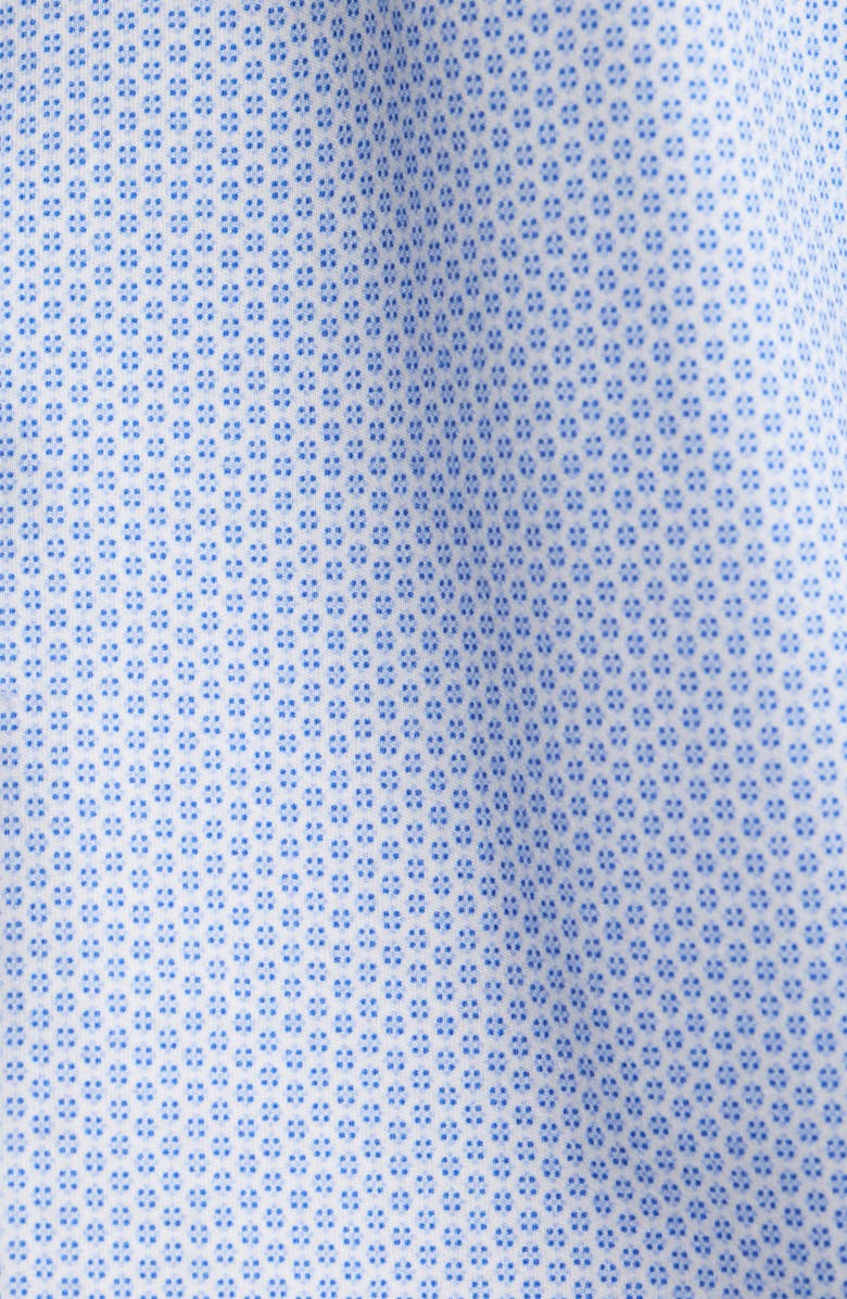 Emanuel Berg 4Flex Stretch Modern Fit Microprint Knit Dress Shirt, Alternate, color, Light Pastel Blue