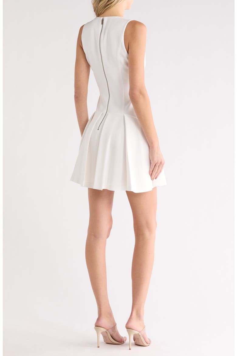 Adley Pleated Drop Waist Dress, Alternate, color, OFF WHITE