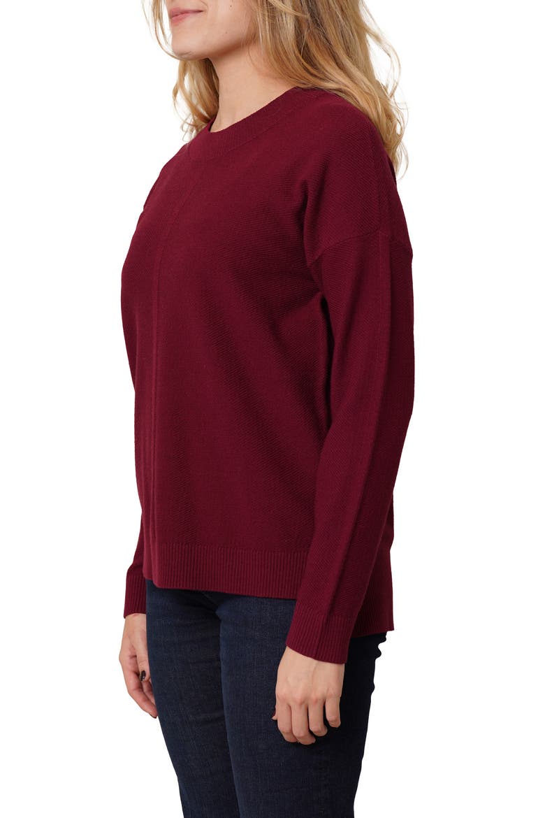 Yummy Crewneck Sweater, Alternate, color, RED MAHOGANY