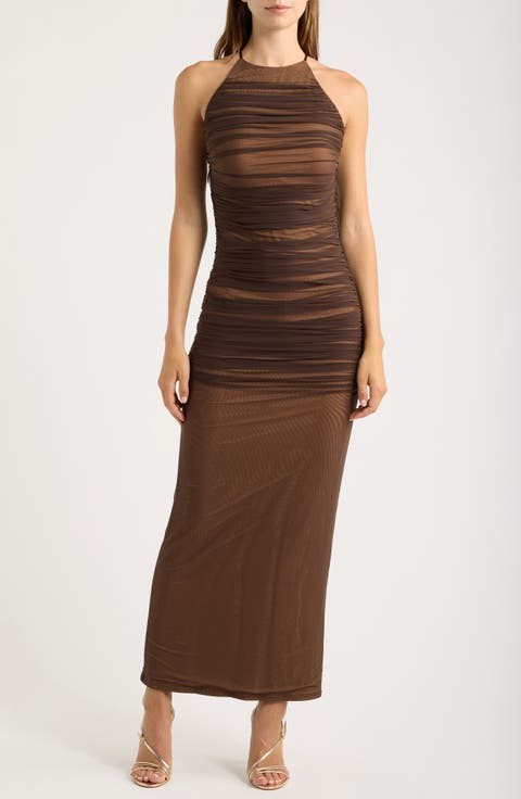 Marceline Mesh Body-Con Cocktail Dress