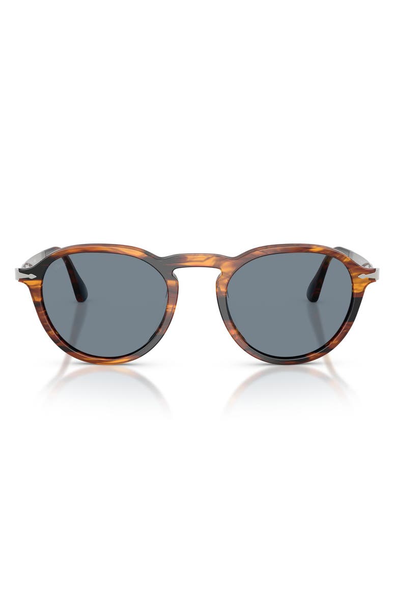 Persol 54mm Phantos Sunglasses, Main, color, Striped Black / Brown