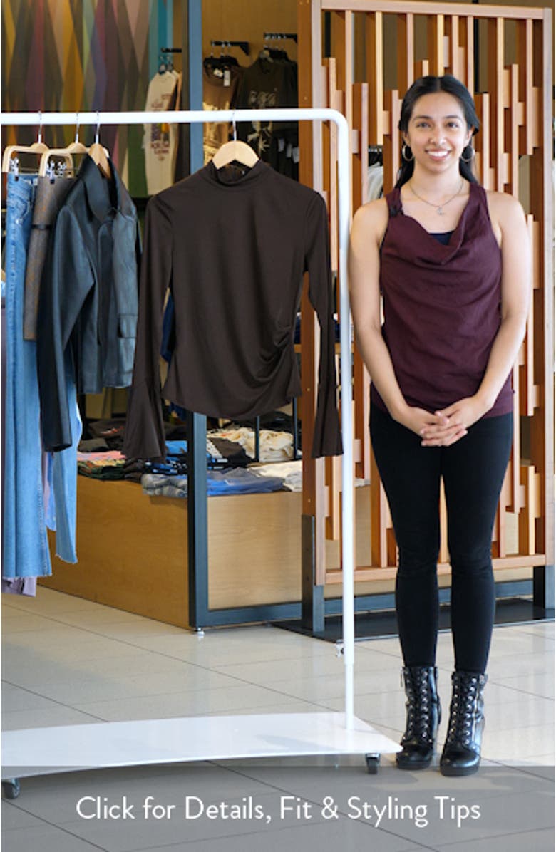 Ruched Bell Sleeve Top, sales video thumbnail