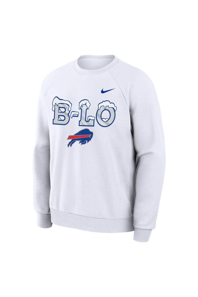 Men's Nike  White Buffalo Bills Rivalries Collection Dri-FIT Crew Sweatshirt, Alternate, color, White