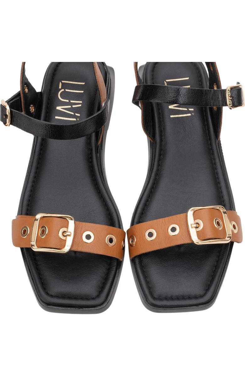 Forever & Always Shoes Mozes Leather Sandal, Alternate, color, Cognac Brown Leather