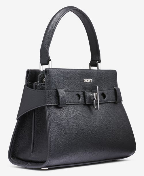 Dkny Bleeker Small Satchel In Black/silver
