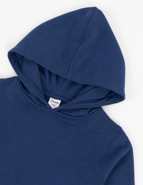 Leveret Kids Pullover Hoodie, Cotton Blend, Kangaroo Pocket, Solid Colors In Blue