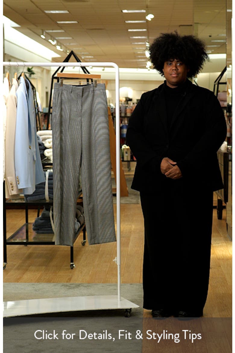 Plaid Wide Leg Wool Blend Pants video