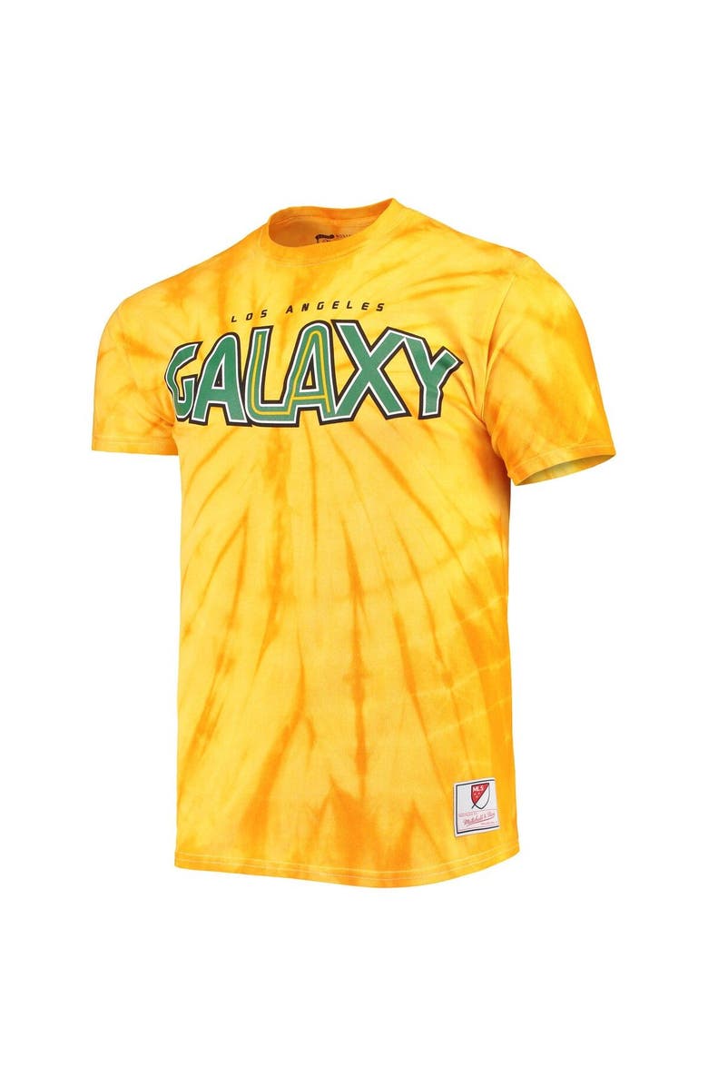 Mitchell & Ness Men's Mitchell & Ness Gold LA Galaxy Since '96 Tie-Dye T-Shirt, Alternate, color, 