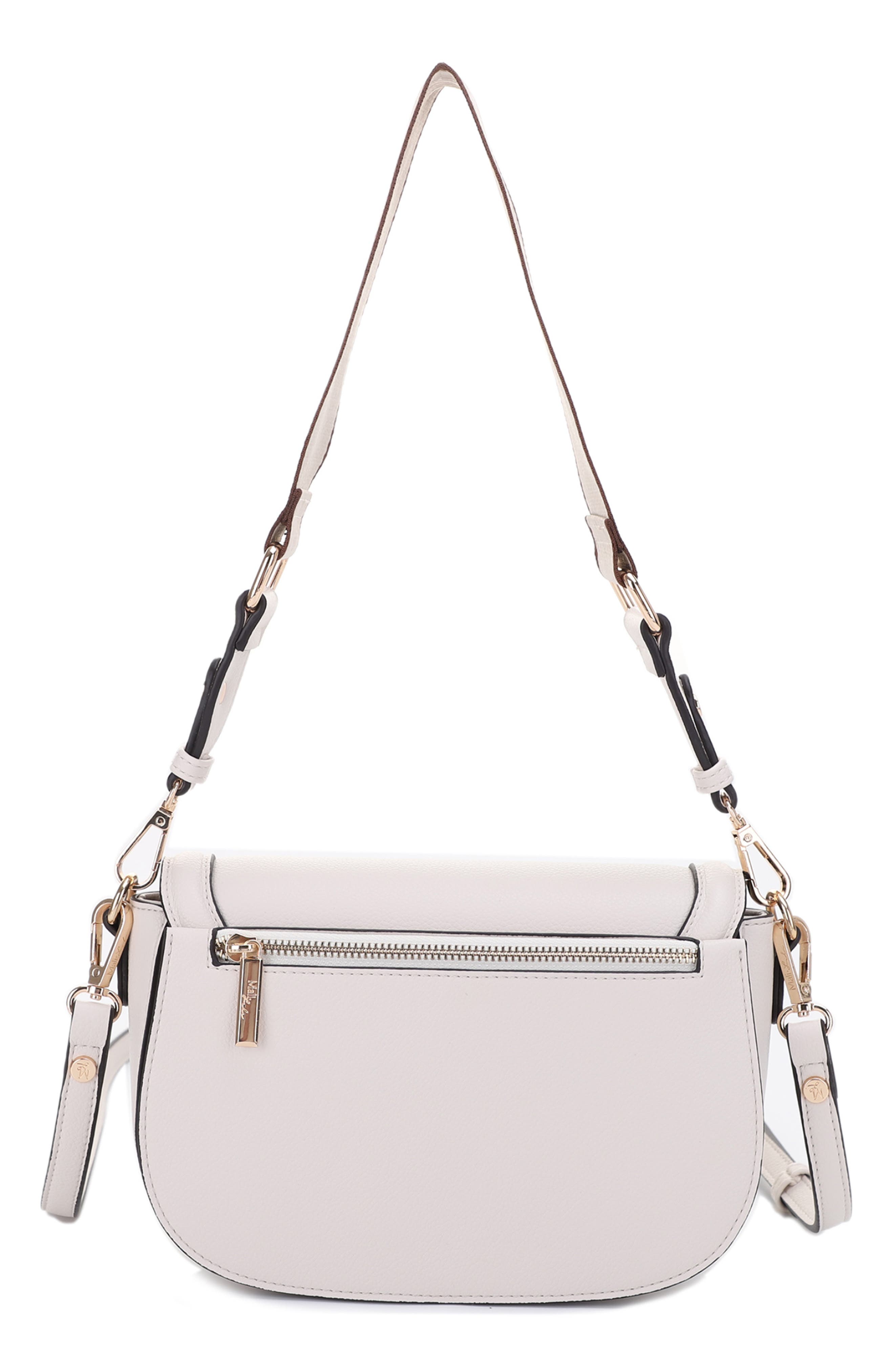 Mali + Lili Kiana Recycled Vegan Leather Crossbody Bag, Alternate, color, Ivory