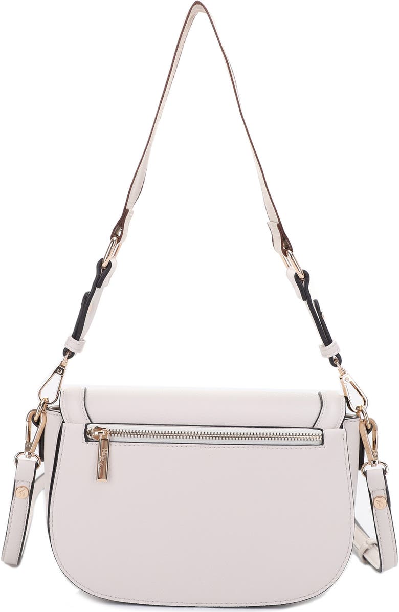 Mali + Lili Kiana Recycled Vegan Leather Crossbody Bag, Alternate, color, Ivory