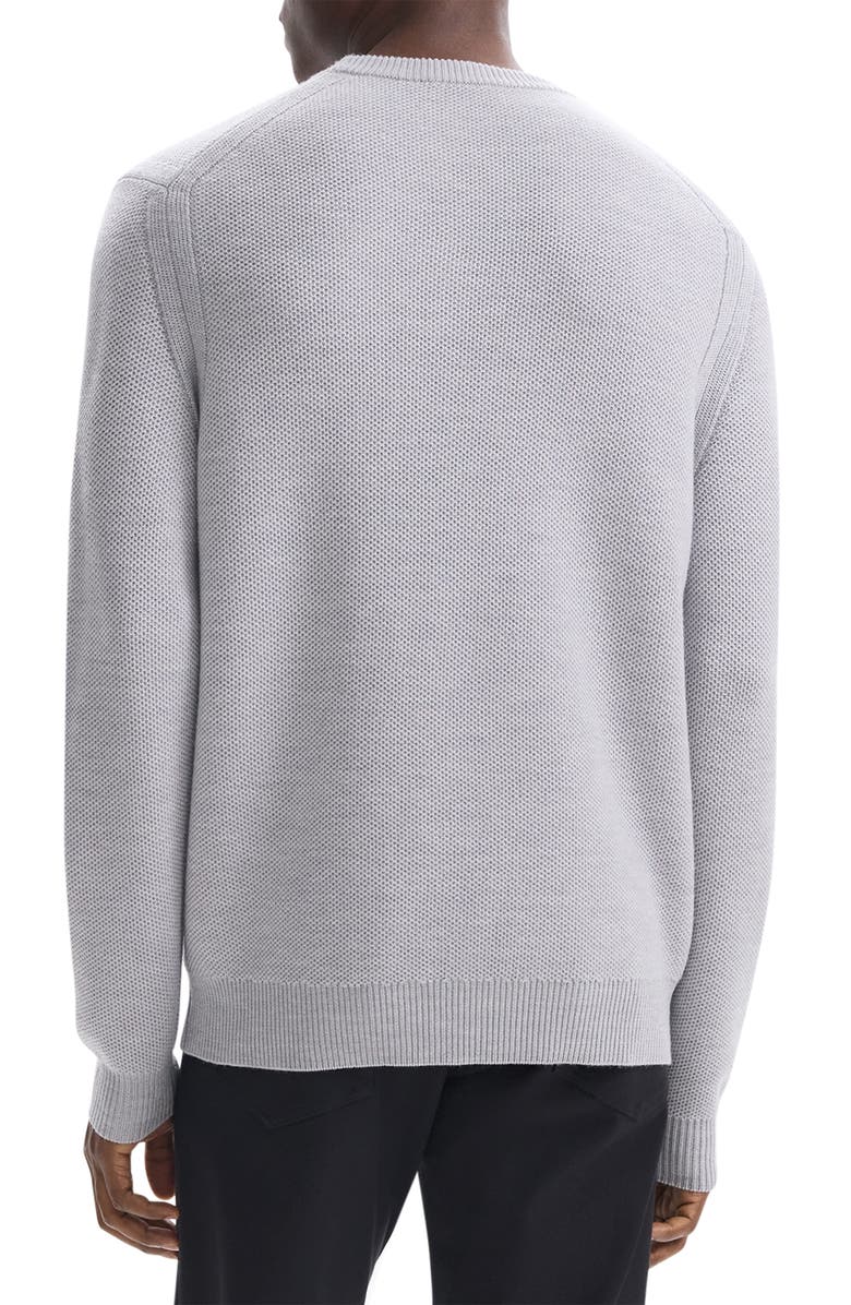 Theory Honeycomb Merino Wool Crewneck Sweater, Alternate, color, Vapor Melange - Bgk