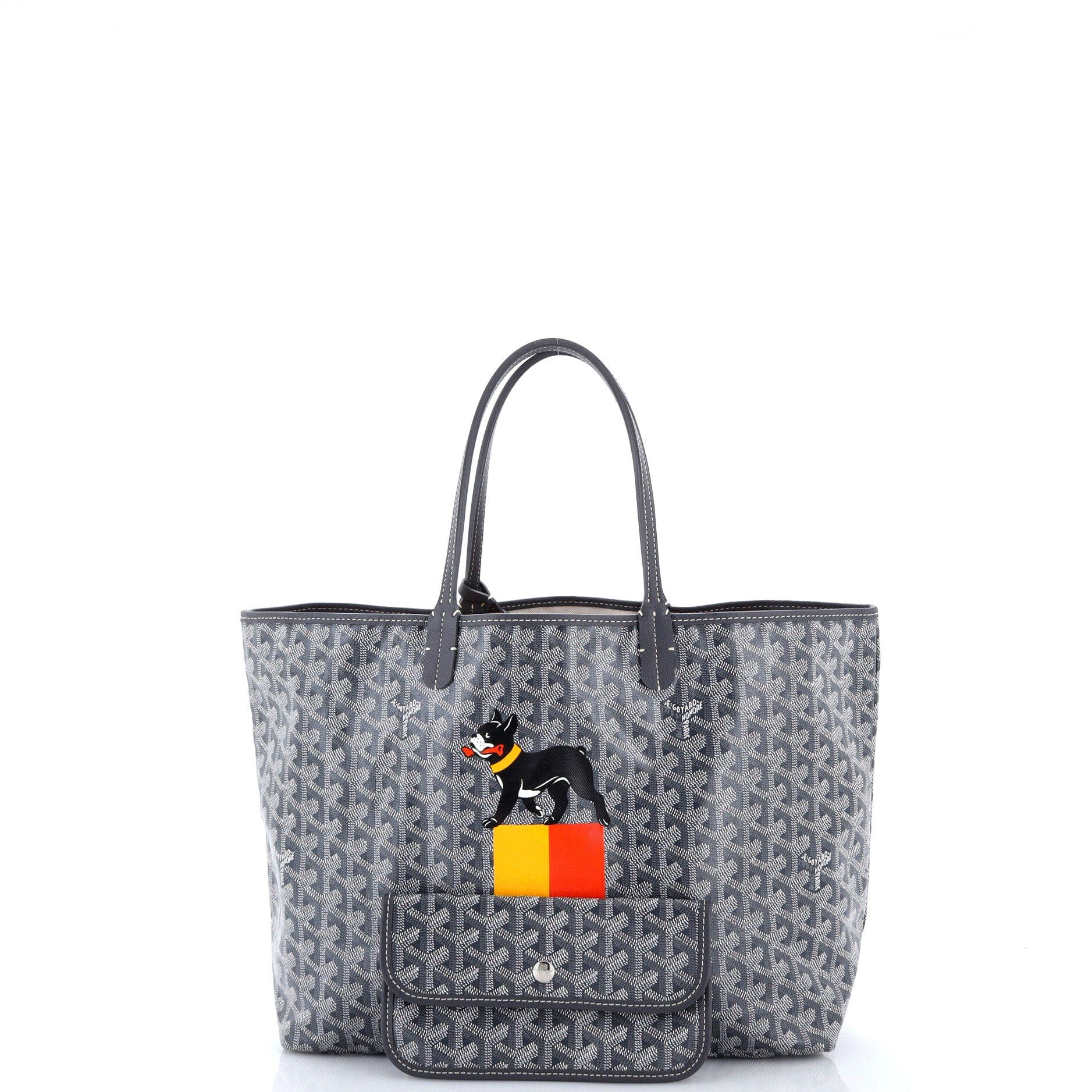 Saint Louis Tote Printed Coated Canvas PM, Alternate, color, Grey