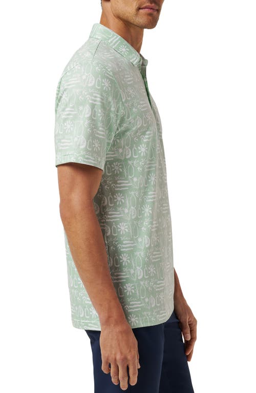 Travismathew Featherweight Cabana Polo In Green