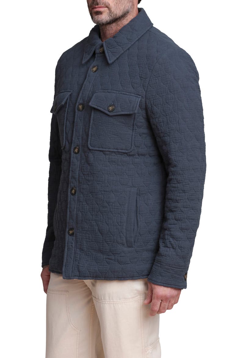 Quilted Shirt Jacket, Alternate, color, STEEL BLUE