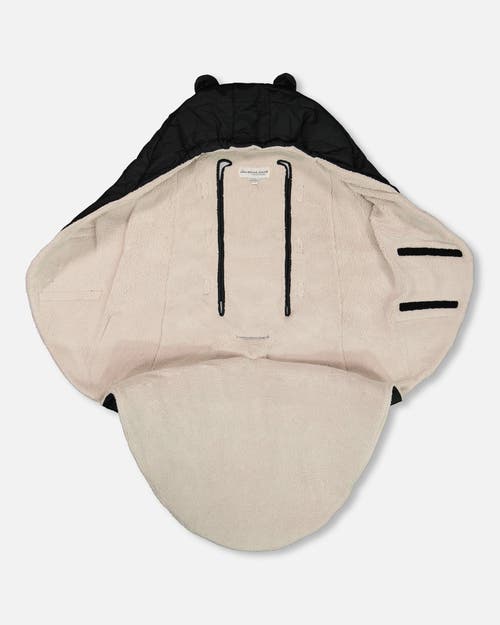 Deux Par Deux Gender Inclusive Snugly Wrap Designed For Car Seat And Stroller In Black