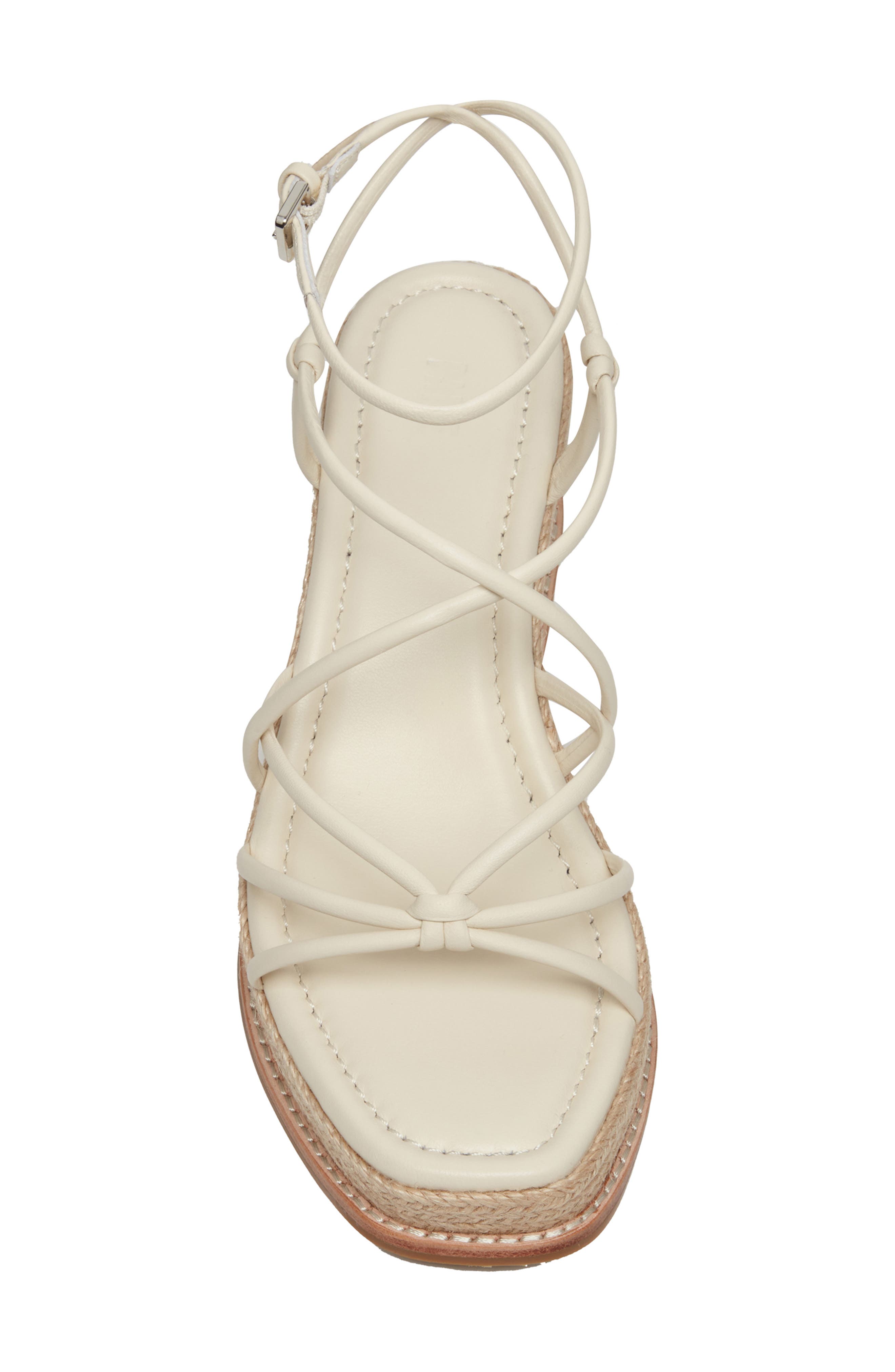 Julia Ankle Strap Espadrille Platform Wedge Sandal, Alternate, color, BONE