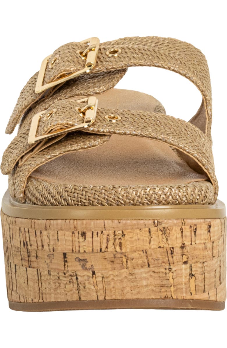 SHUSHOP Lucinda Platform Wedge Slide Sandal, Alternate, color, Natural Woven